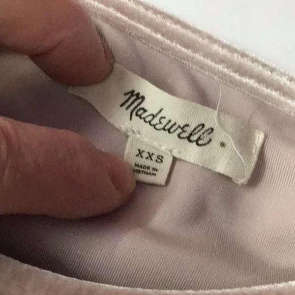 Madewell Crush Velvet Top XXS - Picture 8 of 11
